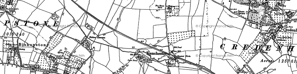 Old map of Bunshill in 1886