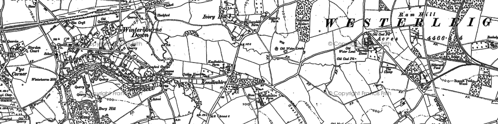 Old map of Kendleshire in 1881