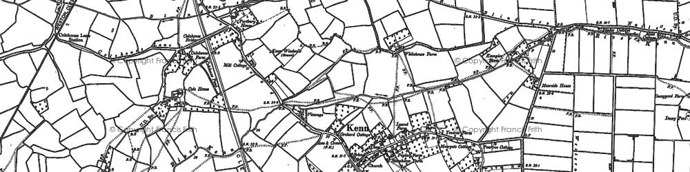 Old map of Kenn in 1902