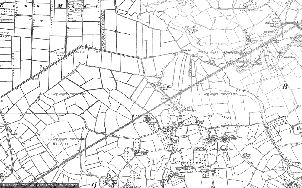 Old Map of Kenn Moor Gate, 1883 - 1902 in 1883