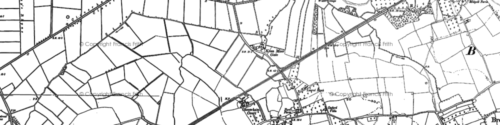 Old map of Kenn Moor Gate in 1883