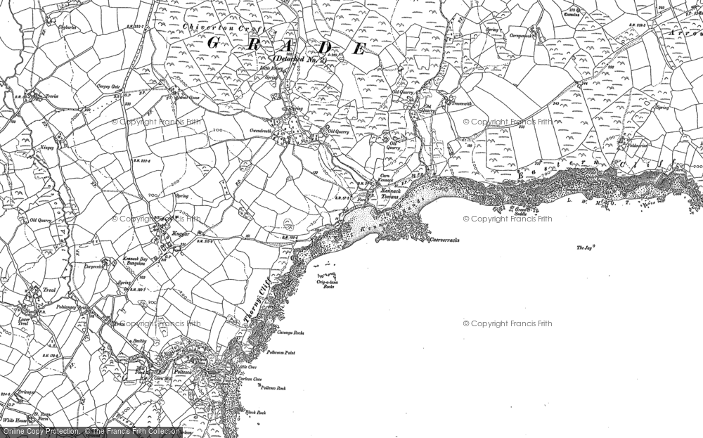 Old Map of Historic Map covering Ponsongath in 1906