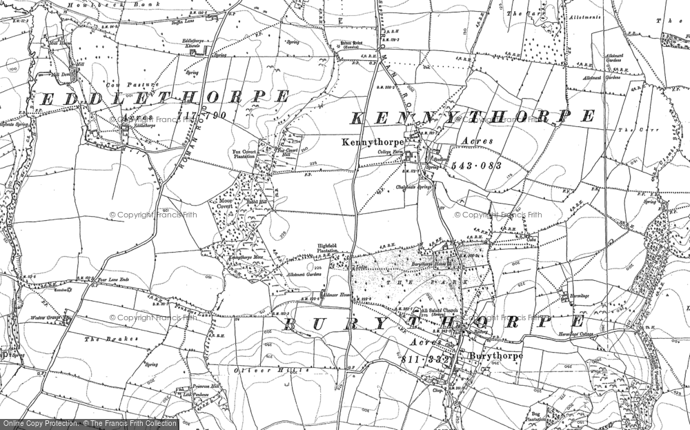 Old Map of Kennythorpe, 1891 in 1891