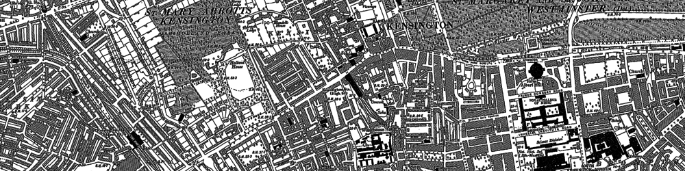 Old map of Paddington in 1893