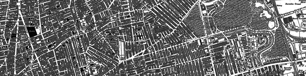 Old map of Kensington in 1906