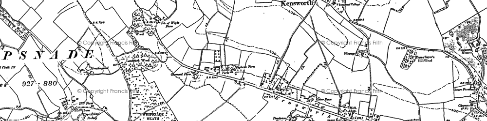 Old map of Whipsnade Heath in 1900