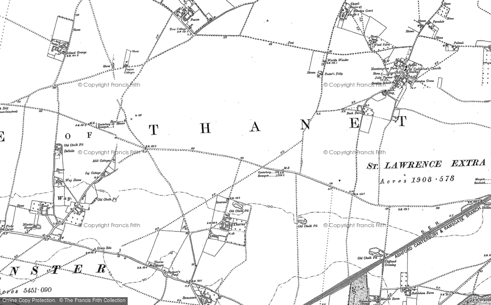 Old Map of Historic Map covering Way in 1896