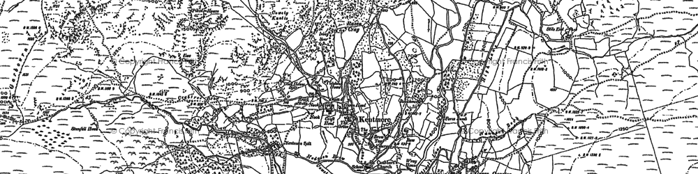 Old map of Brockstones in 1897