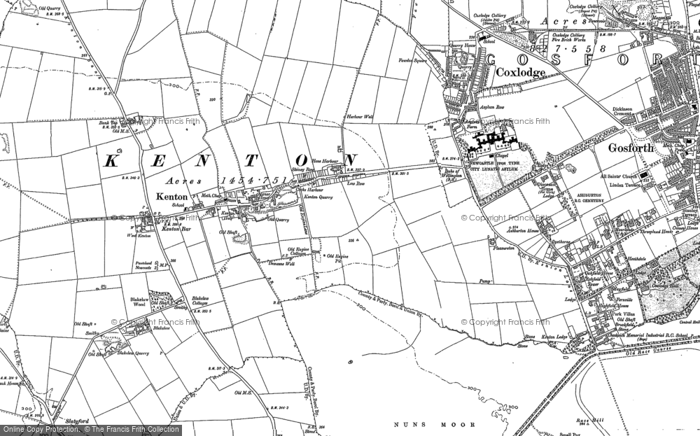 Old Map of Kenton, 1884 - 1899 in 1884