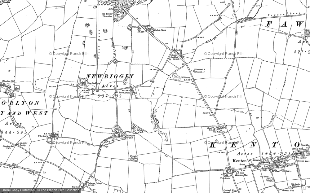 Old Map of Kenton Bank Foot, 1894 - 1895 in 1894