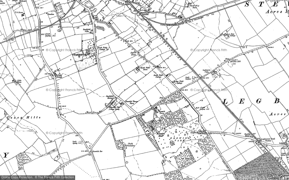 Old Map of Kenwick Hall, 1886 - 1888 in 1886