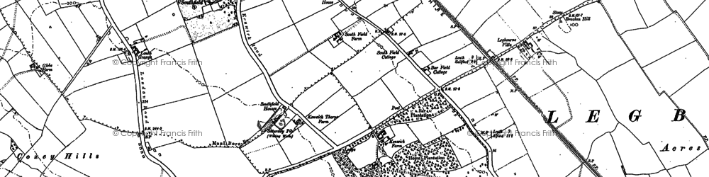Old map of Kenwick Hall in 1886