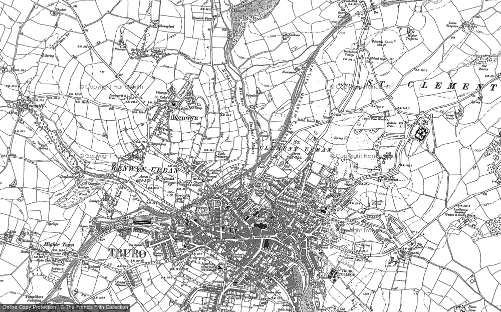 Old Map of Kenwyn, 1879 - 1886 in 1879