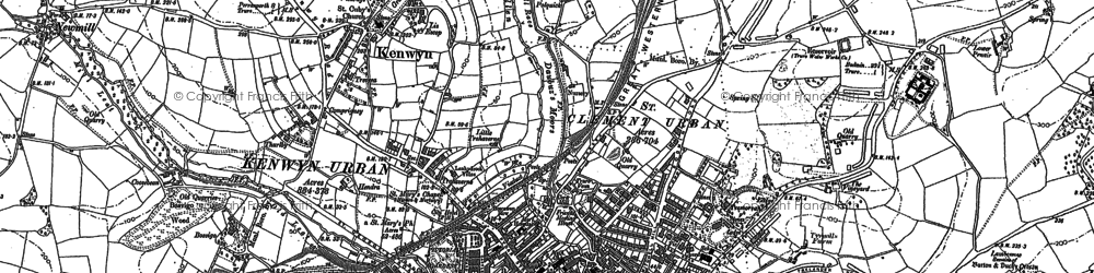 Old map of Penarth in 1879