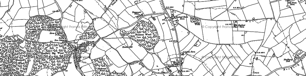 Old map of Bunsons Wood in 1887