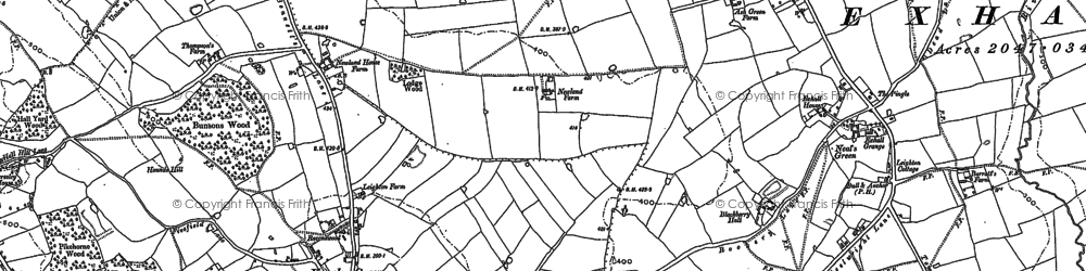 Old map of Keresley Newlands in 1887