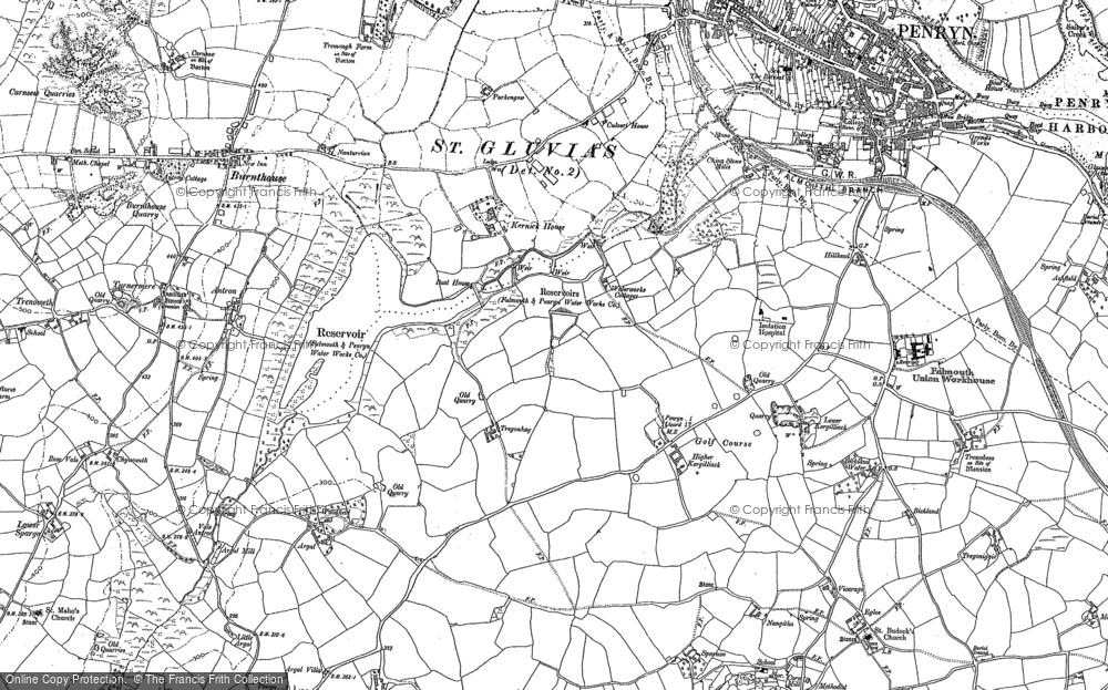 Old Map of Kergilliack, 1906 in 1906