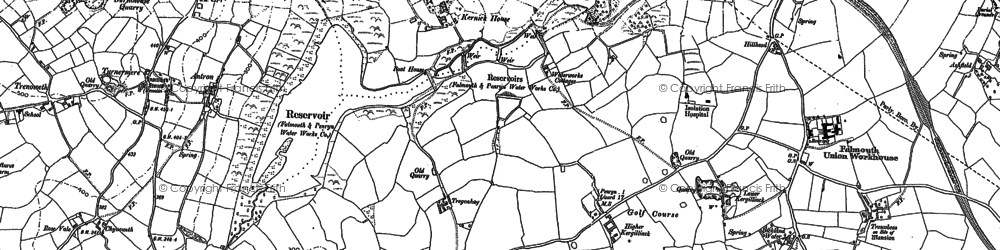 Old map of Kergilliack in 1906