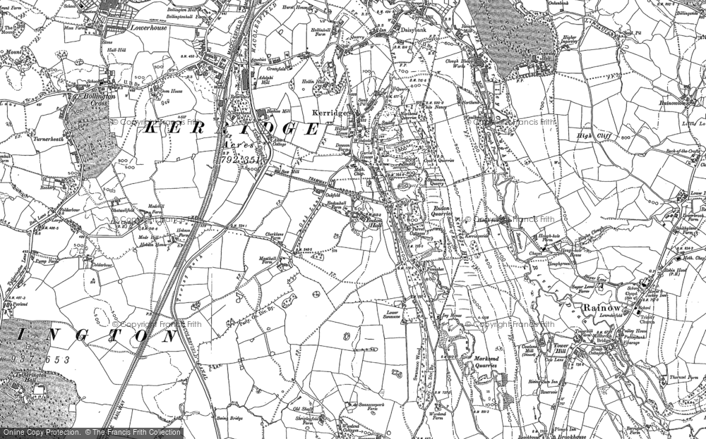 Old Map of Kerridge, 1896 - 1907 in 1896