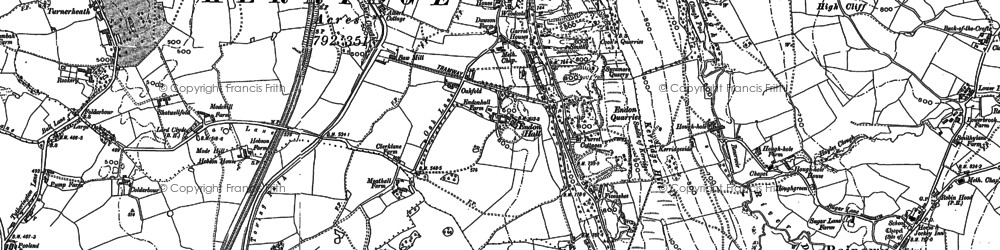 Old map of Kerridge in 1896
