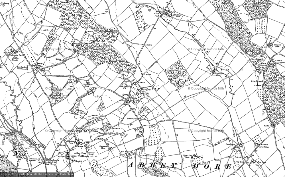 Old Map of Kerry's Gate, 1886 - 1887 in 1886