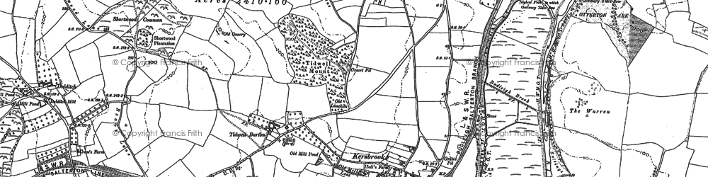 Old map of Kersbrook in 1888
