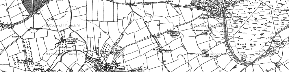 Old map of Kerswell in 1887