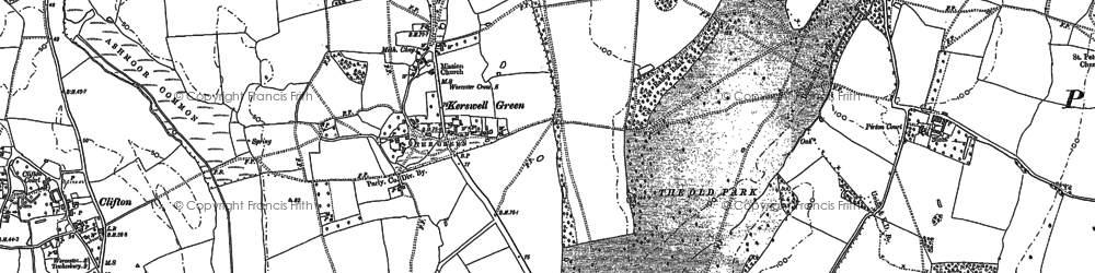 Old map of Baynhall in 1884