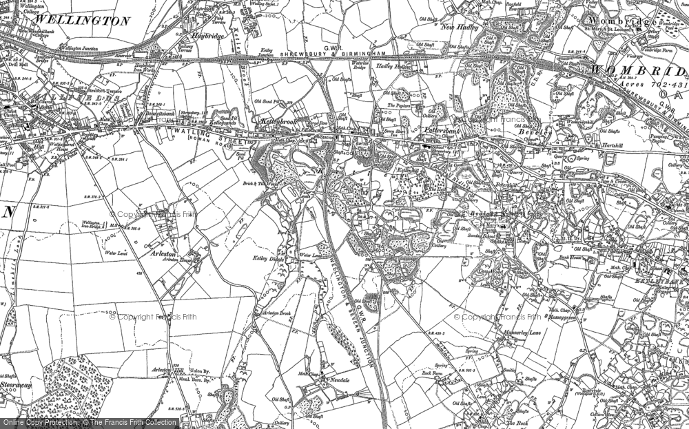 Old Map of Ketley, 1882 in 1882