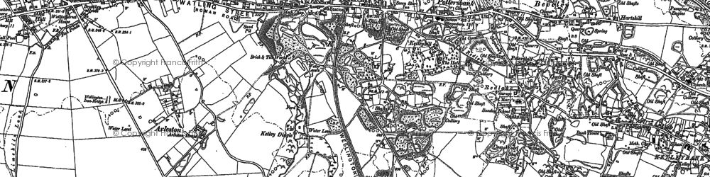 Old map of Ketley in 1882