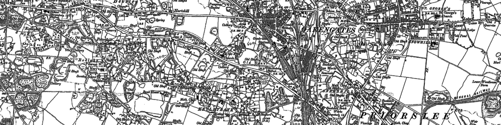 Old map of Ketley Bank in 1882