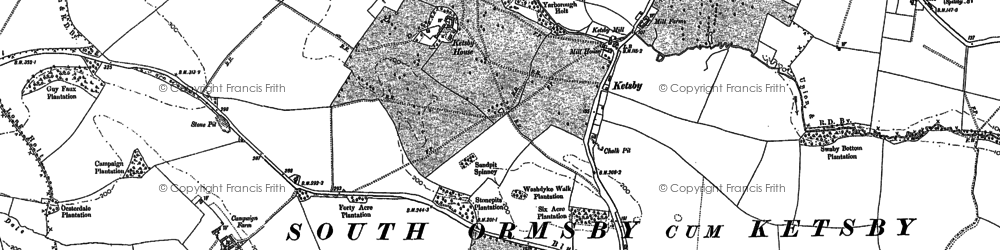 Old map of Ketsby in 1888