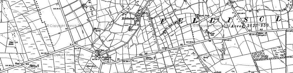 Old map of Kettlesing in 1907