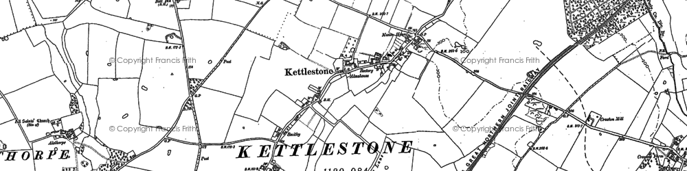 Old map of Kettlestone in 1885