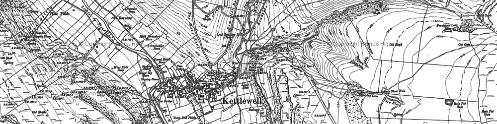 Old map of Langcliffe in 1907