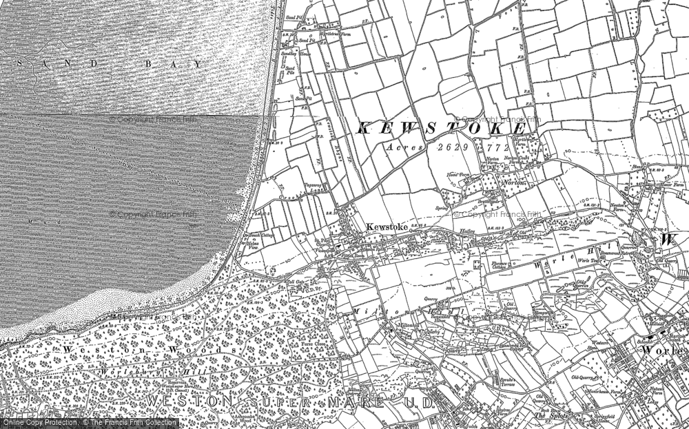 Old Map of Kewstoke, 1902 in 1902