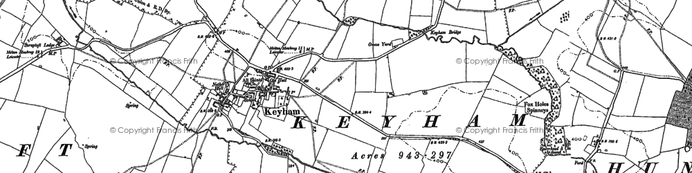 Old map of Botany Bay Fox Covert in 1884