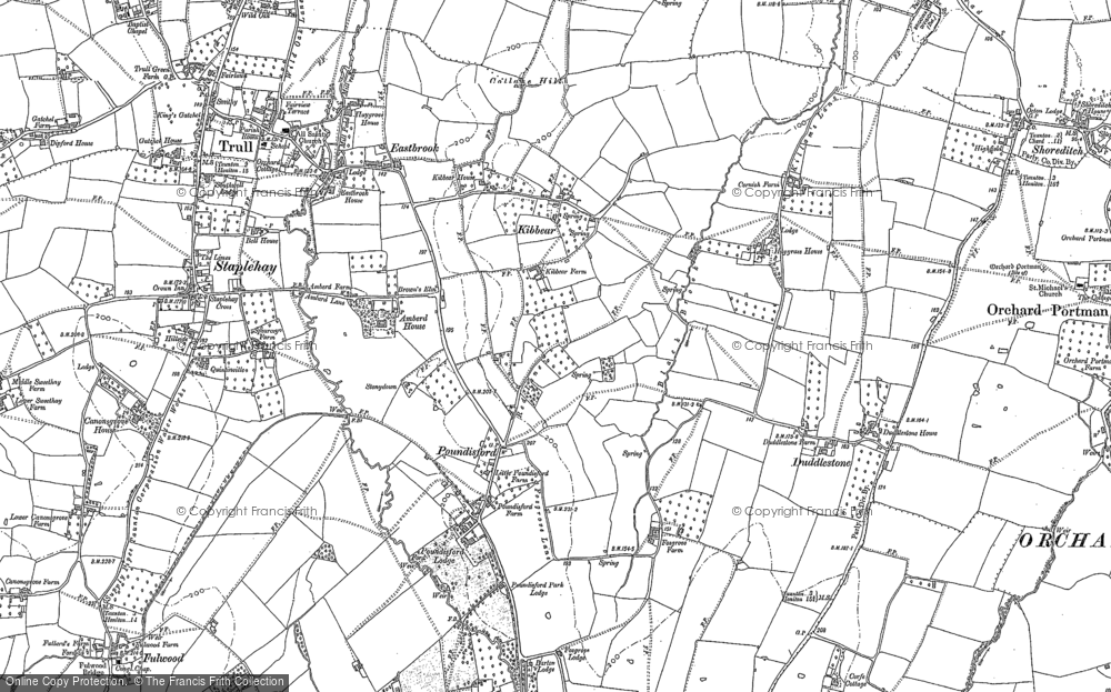 Old Map of Historic Map covering Fulwood in 1903