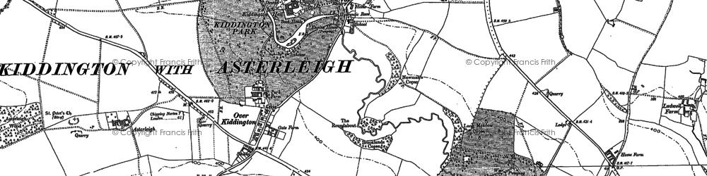 Old map of Kiddington in 1898