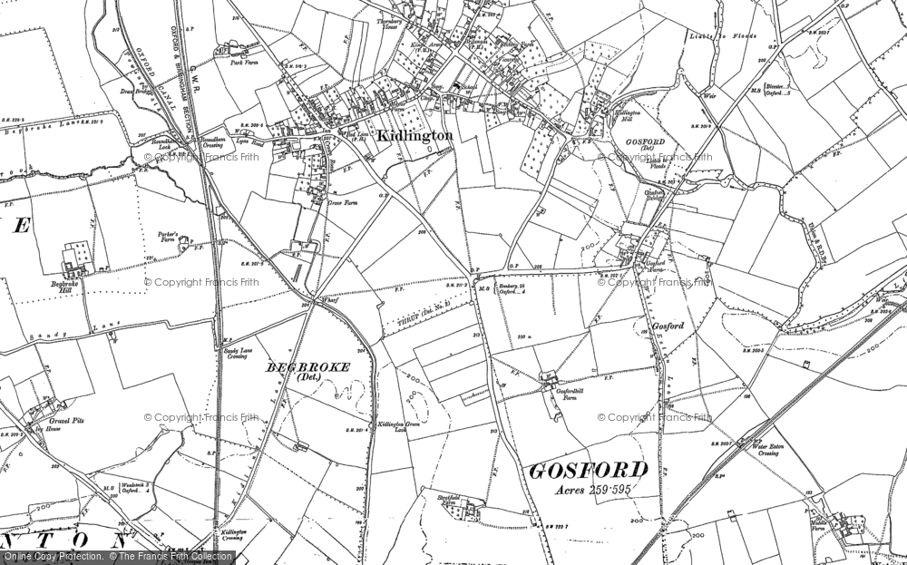 Old Map of Kidlington, 1898 in 1898