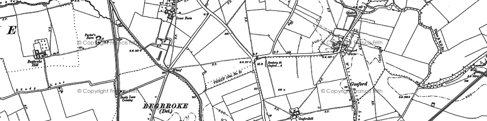 Old map of Kidlington in 1898