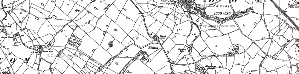Old map of Kidnal in 1897