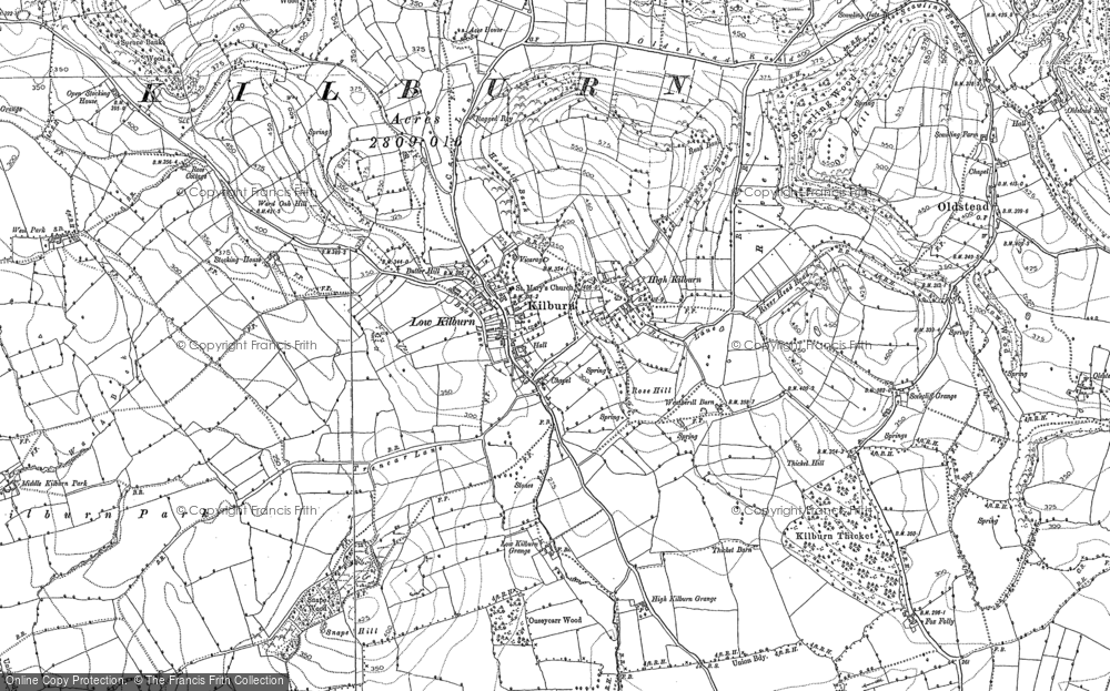 Old Map of Kilburn, 1891 - 1892 in 1891