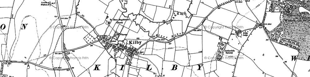 Old map of Kilby in 1885