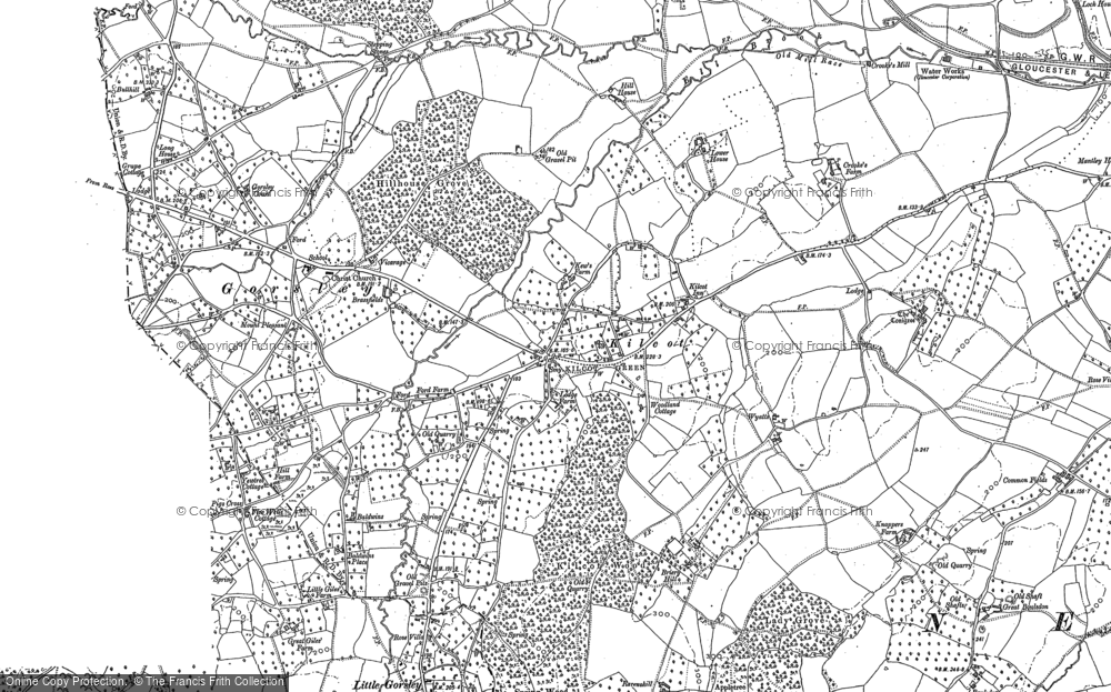 Old Map of Historic Map covering Little Gorsley in 1903