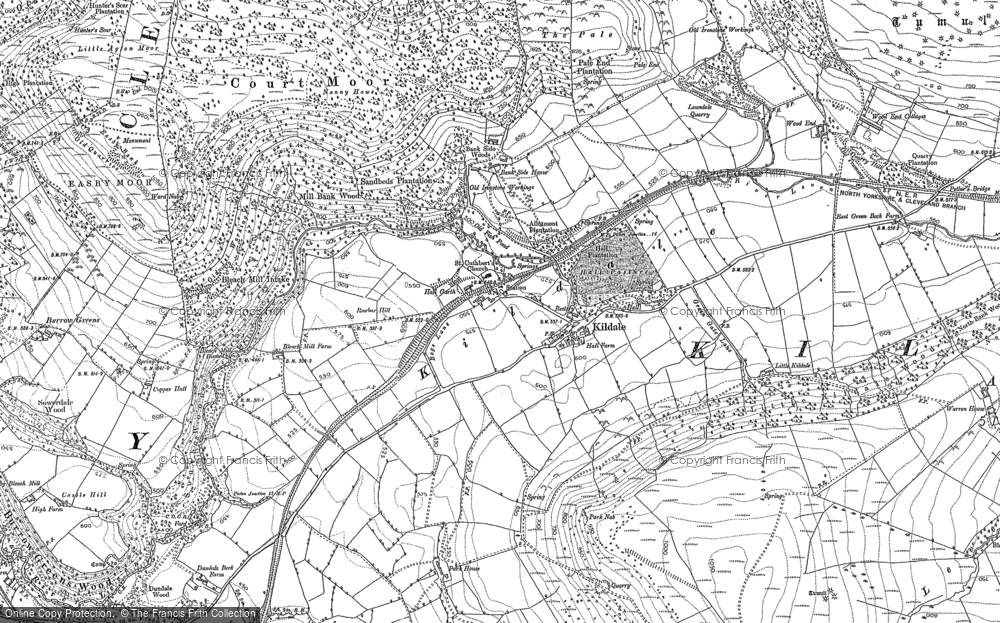 Old Map of Kildale, 1892 - 1893 in 1892