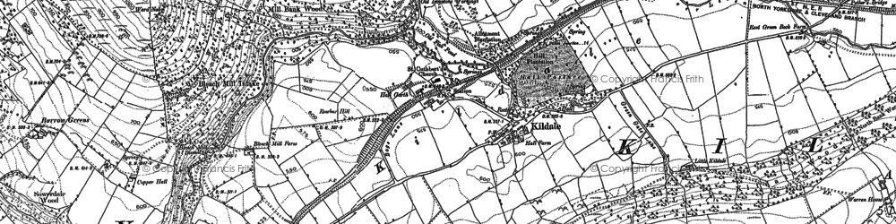 Old map of Kildale in 1892
