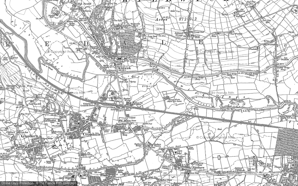 Old Map of Kildwick, 1889 in 1889
