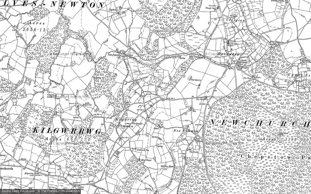 Old Map of Kilgwrrwg Common, 1900 in 1900