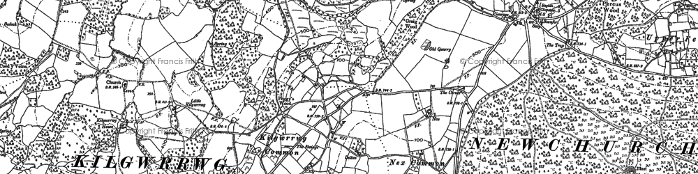 Old map of Kilgwrrwg Common in 1900